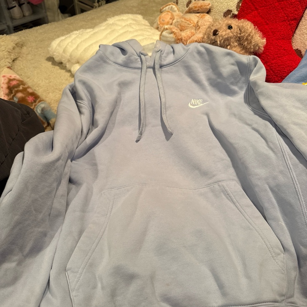 Nike Men's Soft Blue Pullover Hoodie